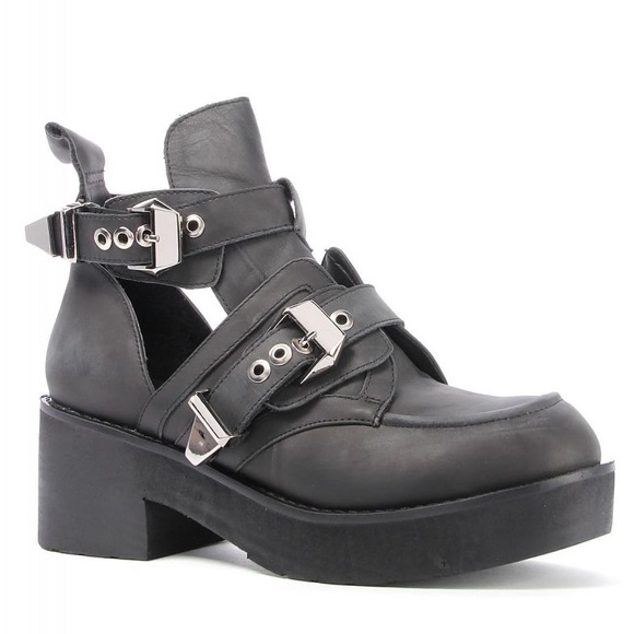 Jeffrey Campbell Coltrane Boots in Size UK4/US W6.5/EU 37 in Black w/ White Sole - Picture 15 of 15